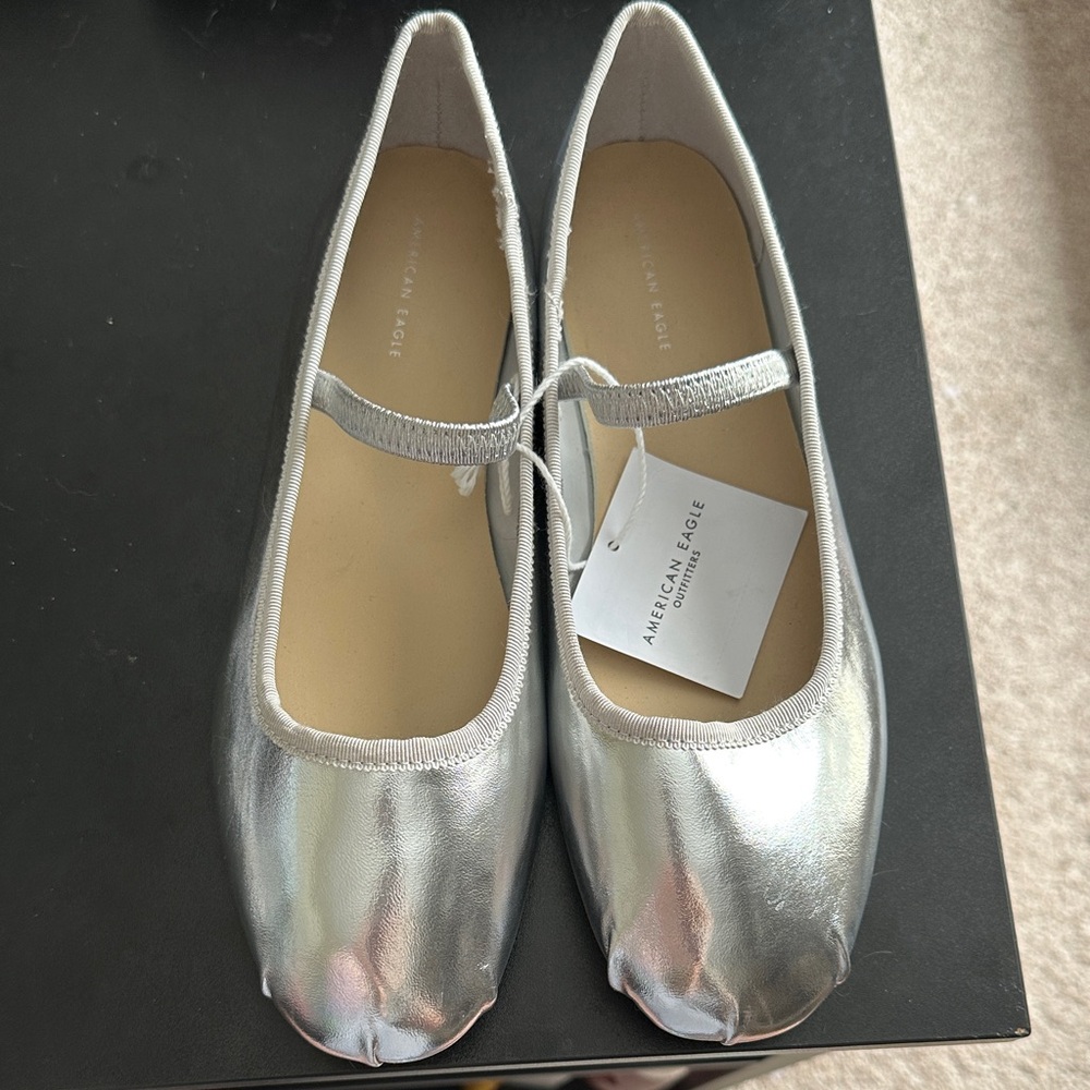 AE metallic ballet flat